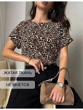 Блузка офисная с коротким рукавом Элиза